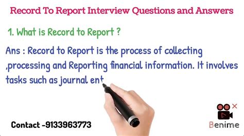 Record To Report Interview Questions