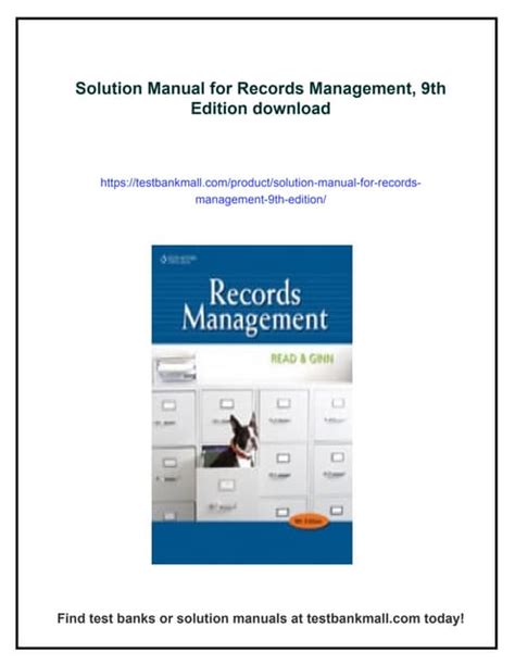 records management 9th edition answer key
