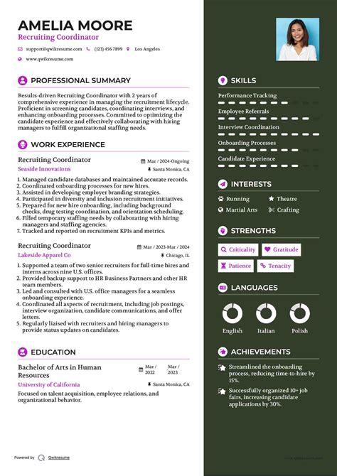 recruiting coordinator resume sample