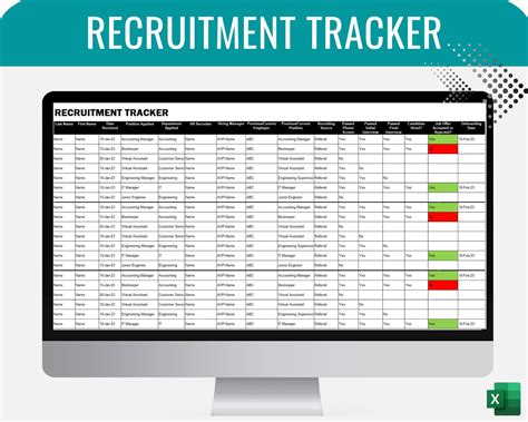 Recruitment Tracker Spreadsheet Sample