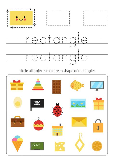 Rectangle Shape Picture Tracing Worksheet Myteachingstation Com Rectangle Tracing Worksheet - Rectangle Tracing Worksheet