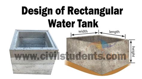 rectangular concrete water tank design