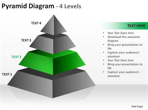 rectangular pyramid diagram 4 levels ppt slides diagrams templates