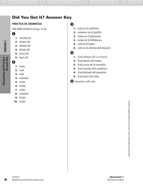 recuerdo gramatica 2 answer key
