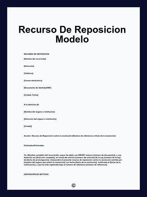 Recurso De Reposicion