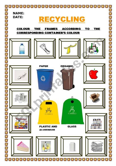Recycle Location Recycle City Worksheet - Recycle City Worksheet