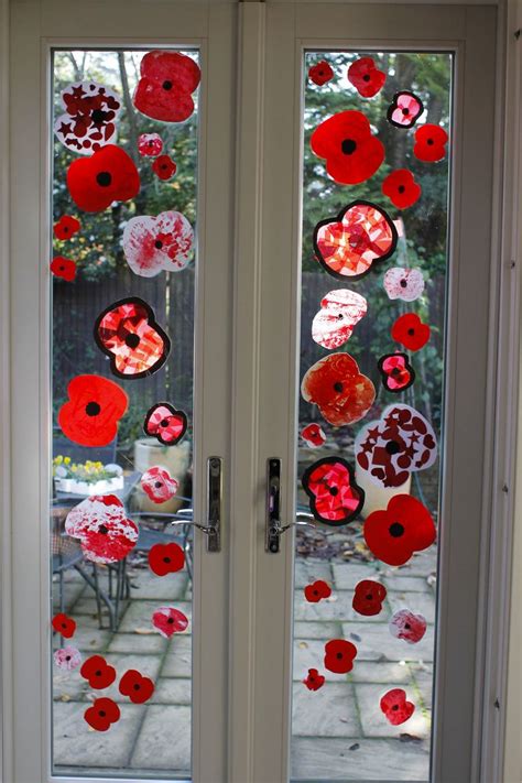 Recycled Window With Poppies