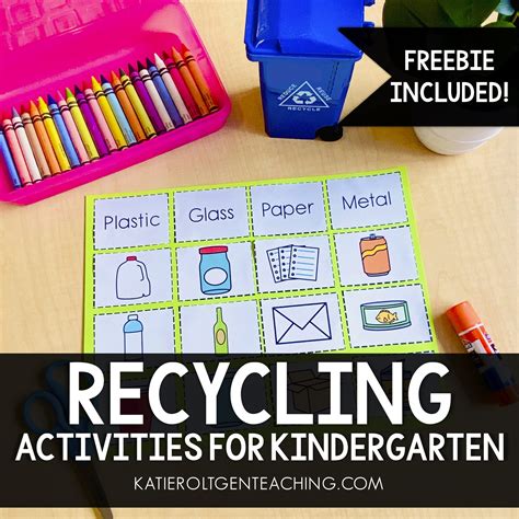 Recycling Activities For Kindergarten Katie Roltgen Teaching Kindergarten  Worksheet On Recycling - Kindergarten- Worksheet On Recycling