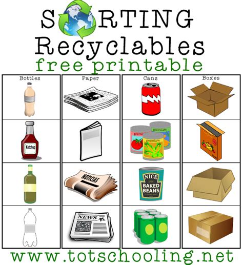 Recycling Sorting Free Printable Totschooling Recycling Sorting Worksheet - Recycling Sorting Worksheet
