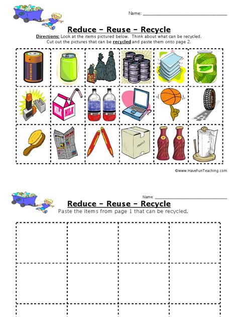 Recycling Worksheets For Kindergarten Living Life And Learning Kindergarten  Worksheet On Recycling - Kindergarten- Worksheet On Recycling