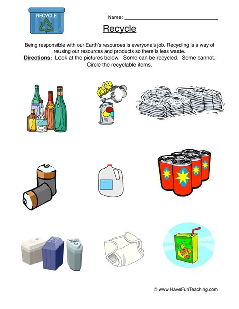 Recycling Worksheets For Kindergarten Recycling Worksheets For Kindergarten - Recycling Worksheets For Kindergarten
