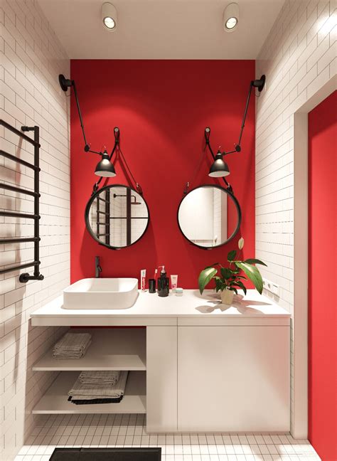 Red And Black Bathrooms