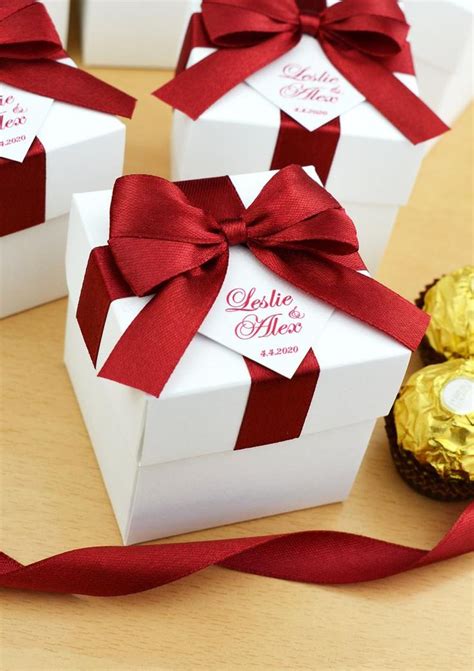 Red And Gold Favor Boxes