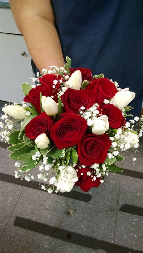 Red And White Flowers Bouquet
