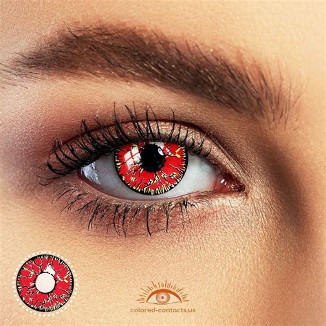 red colored contacts