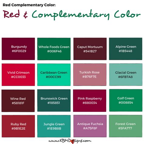 red complementary colors