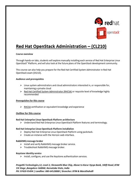 Red Hat Openstack Administration Cl210 Cloudthat