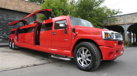 Red Hummer Limo