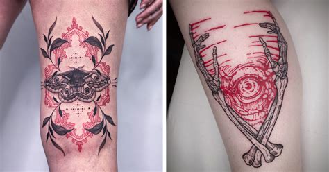 red ink tattoo TattooIdeasStrength Red ink tattoos, Red tattoos, Ink