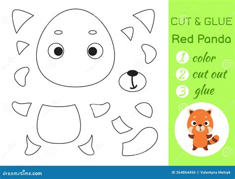 Red Panda Cut And Paste Craft With Printable Cut And Paste Template - Cut And Paste Template