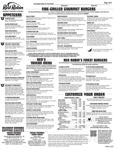 Red Robin Menu Pdf