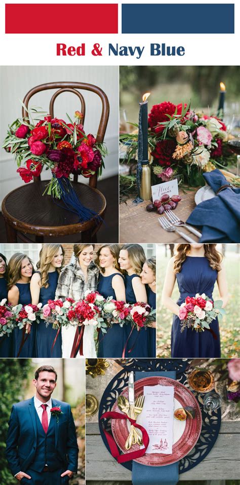 Red White And Navy Wedding