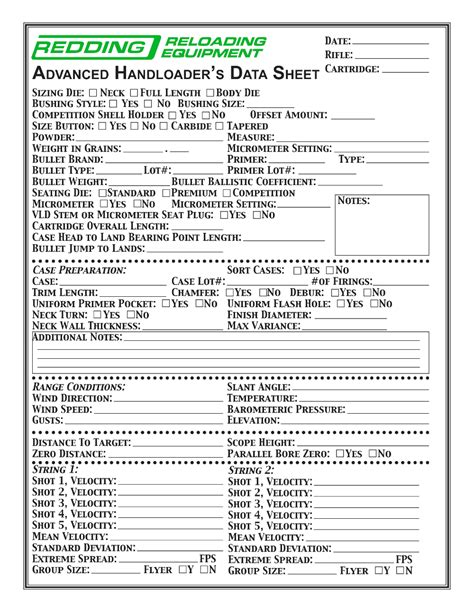 redding advanced load data sheet new redding top printable reloading