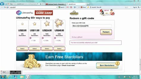 redeem gift codes for stardoll s