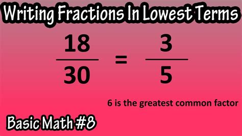 Reduce Fractions To Lowest Terms Teaching Reducing Fractions - Teaching Reducing Fractions