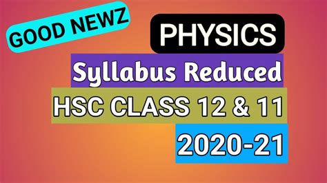 Reduced Syllabus Of Class 12 Maharashtra Board 2021 22 Pdf