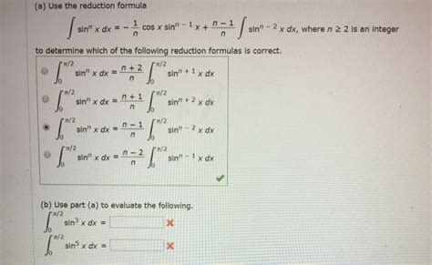 Reduction Formula For Sin Nx