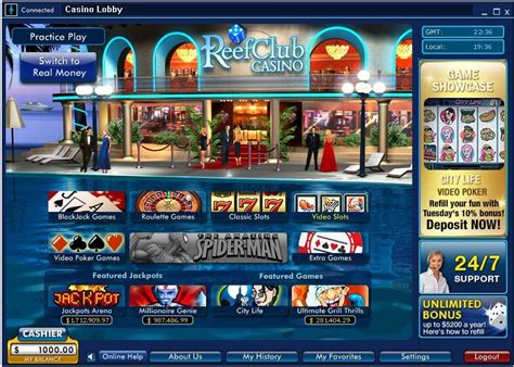 reefclub casino login