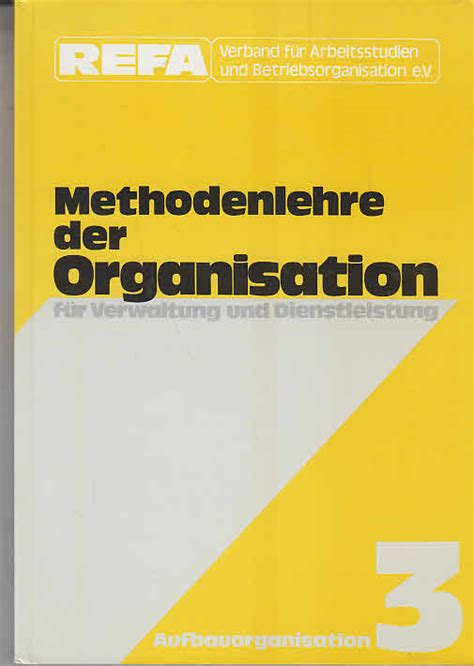 Read Online Refa Methodenlehre Der Betriebsorganisation 