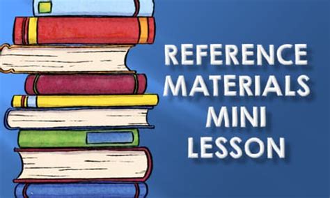 Reference Materials Mini Lesson Book Units Teacher Reference Material Worksheet - Reference Material Worksheet