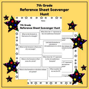 reference sheet scavenger hunt grade 7 answers
