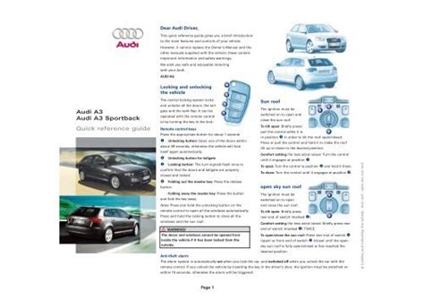 Read Reference Guide Audi A3 