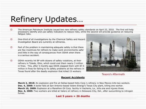 Refinery Safety Overview Study