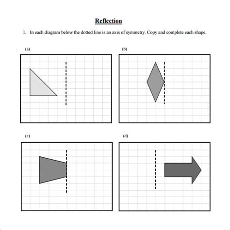 Reflection Of Shapes Maths Worksheet Pack Teacher Made Reflections Of Shapes Worksheet Answers - Reflections Of Shapes Worksheet Answers
