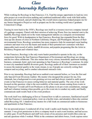 Read Reflection Paper On A Class 