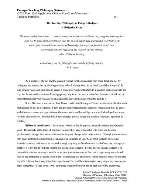 Full Download Reflection Paper On College Experience 