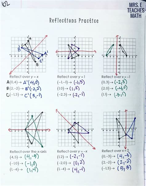 Reflections Practice Worksheet Answer Key Free Download Reflection Geometry Worksheet - Reflection Geometry Worksheet