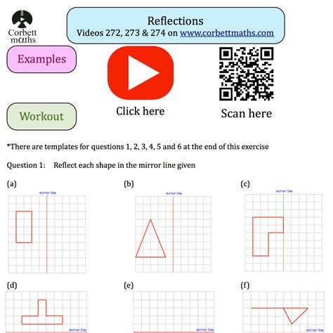 Reflections Textbook Exercise Corbettmaths Reflections Of Shapes Worksheet Answers - Reflections Of Shapes Worksheet Answers