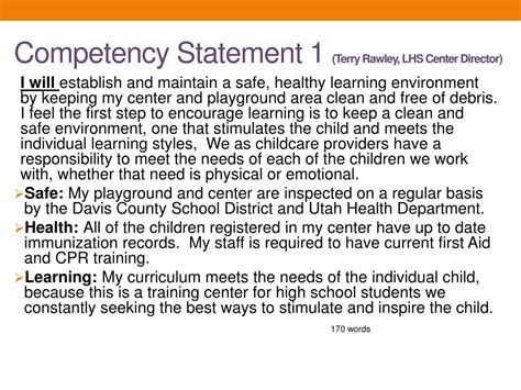 Full Download Reflective Competency Statement Sample Cda 