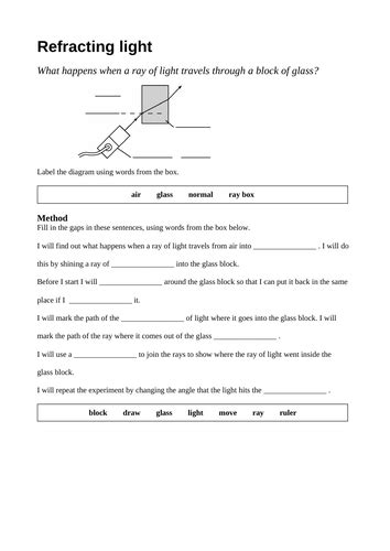 Refraction Complete Lesson With Worksheets And Answers Gcse Refraction Worksheet Answers - Refraction Worksheet Answers