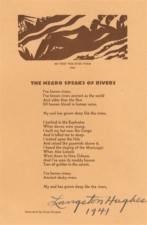 Refrain In Negro Speaks Of Rivers