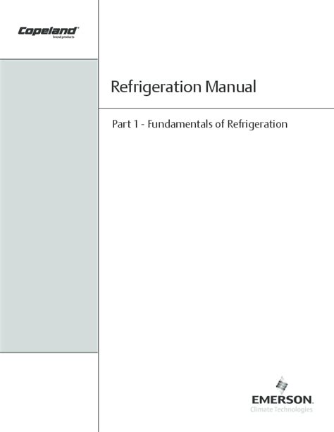 Refrigeration Manual