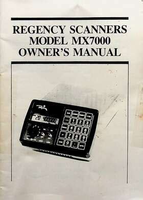 Regency Scanner Manuals