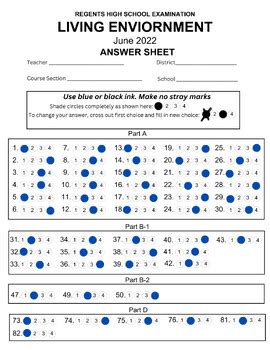 Regents Answer Key