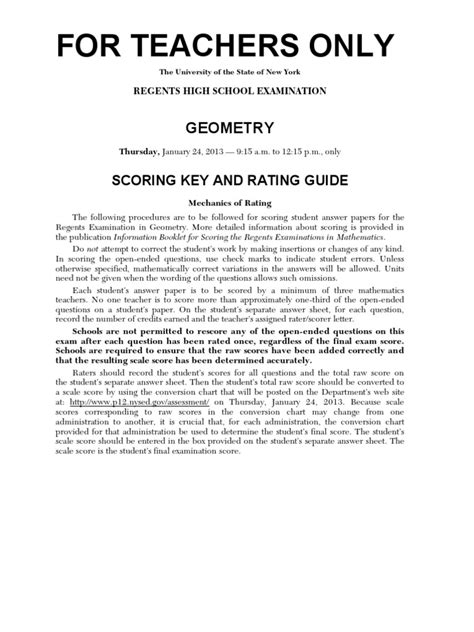 regents geometry 2013