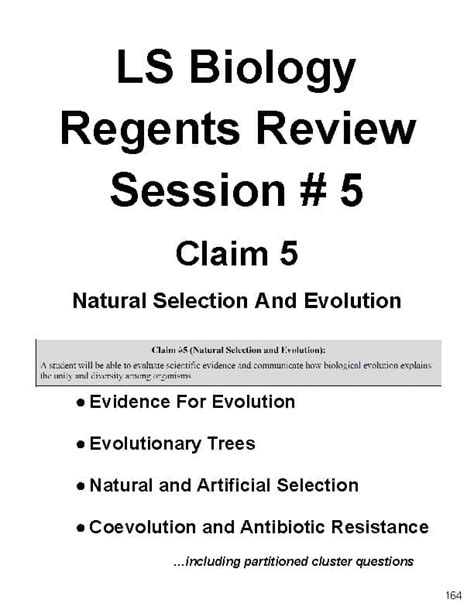 regents review evolution key